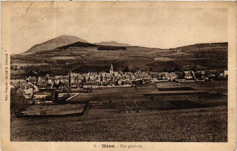 Carte postale ancienne Mens - Vue générale à Mens