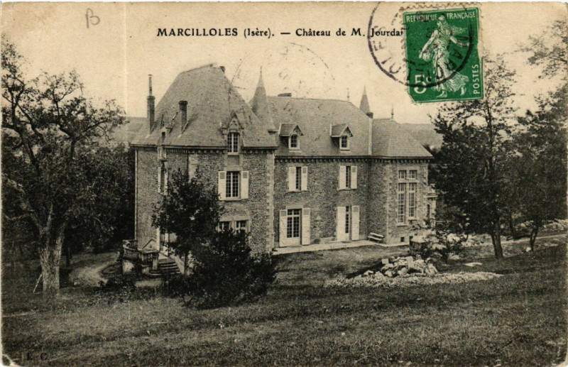 Carte postale ancienne Marcilloles - Chateau de M. Jeurdan à Marcilloles