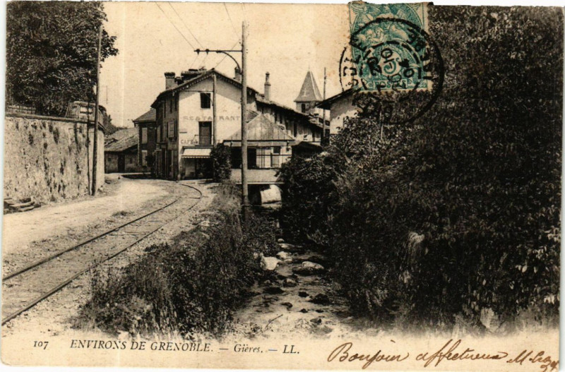 Carte postale ancienne Env. de Grenoble - Gieres à Grenoble