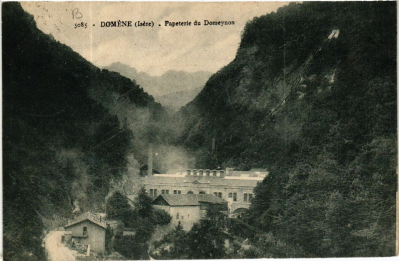Carte postale ancienne Domene - Papeterie du Domeynon à Domène