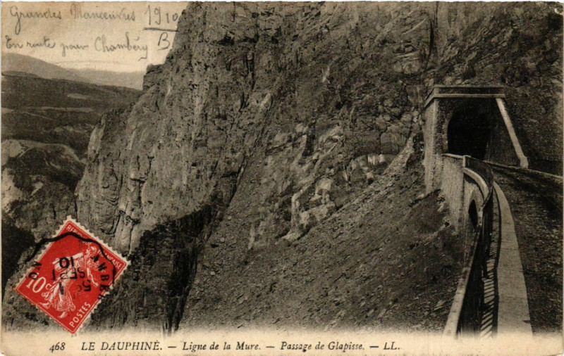 Carte postale ancienne Le Dauphiné - Ligne de La Mure - Passage de Glapisse à La Mure