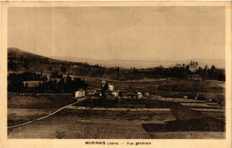 Carte postale ancienne Murinais - Vue générale à Murinais