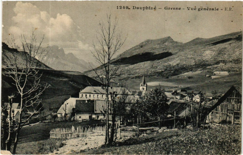 Carte postale ancienne Dauphiné - Gresse - Vite générale