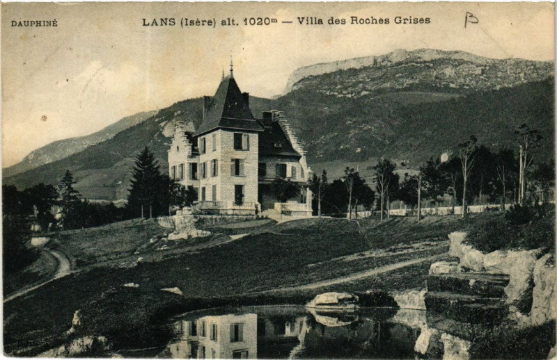 Carte postale ancienne Lans - alt 1020 m - Villa des Roches Grises à Roche