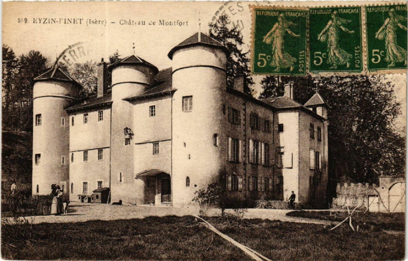 Carte postale ancienne Eyzin-Pinet - Chateau de Montfort à Eyzin-Pinet