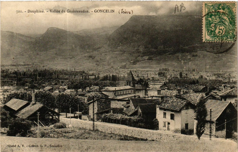 Carte postale ancienne Dauphiné - Vallée du Gravisivaudan - Goncelin - à Goncelin