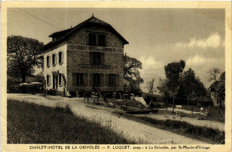Carte postale ancienne Chalet-Hotel de la Grivolée - P.Luquet prop. - a La Grivolée ...