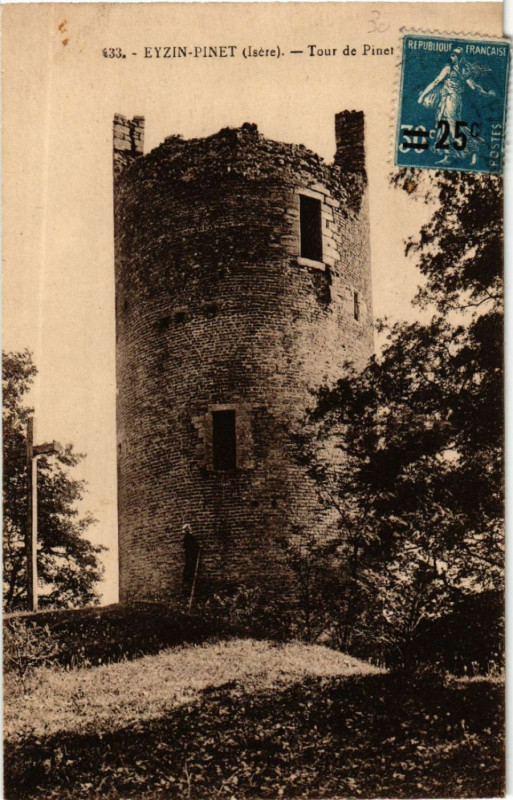 Carte postale ancienne Eyzin-Pinet - Tour de Pinet à Eyzin-Pinet