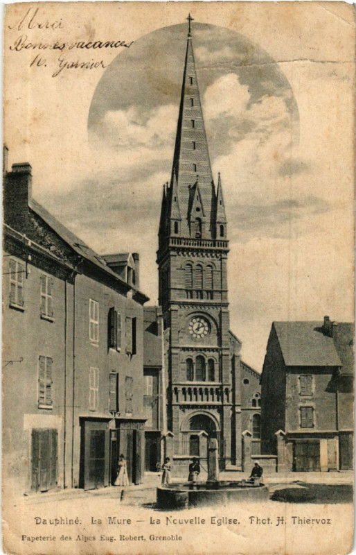 Carte postale ancienne Dauphiné - La Mure - La Nouvelle Eglise à La Mure