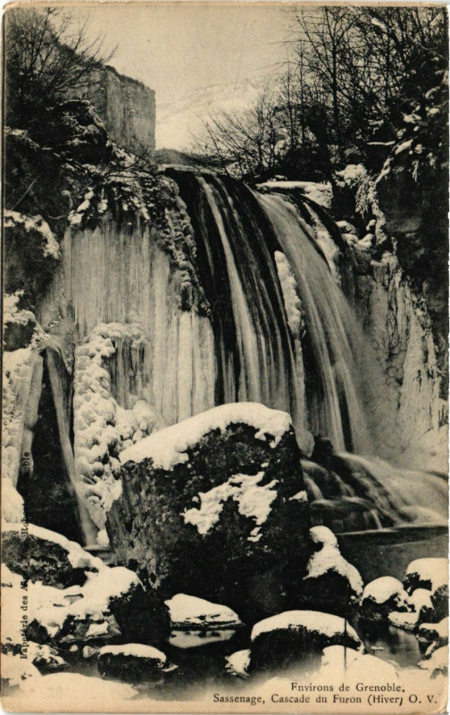 Carte postale ancienne Env. de Grenoble. Sassenage Cascade du Furon à Sassenage