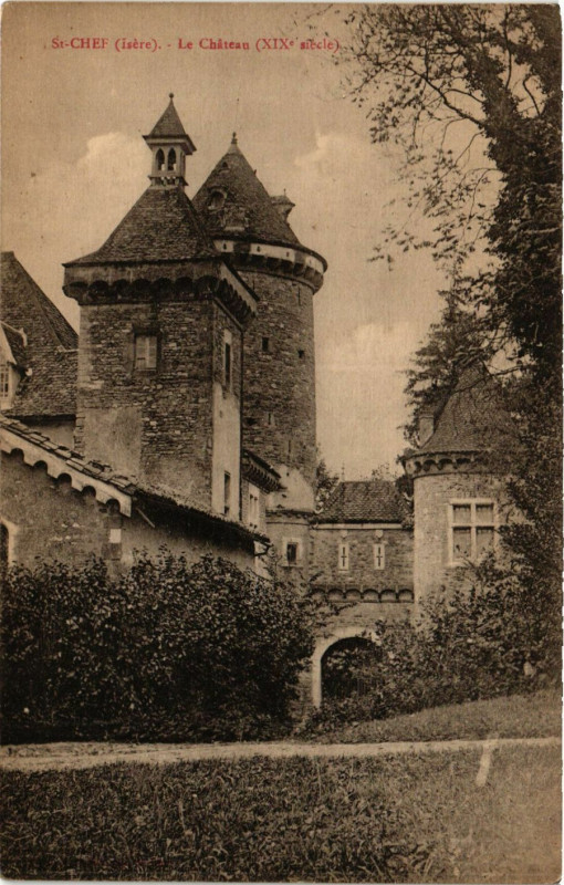 Carte postale ancienne Saint-Chef - Le Chateau à Saint-Chef