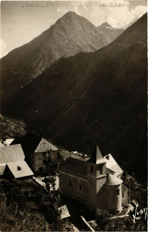 Carte postale ancienne Saint-Christophe-en-Oisans - Vallée du Veneon à Saint-Christophe-en-Oisans