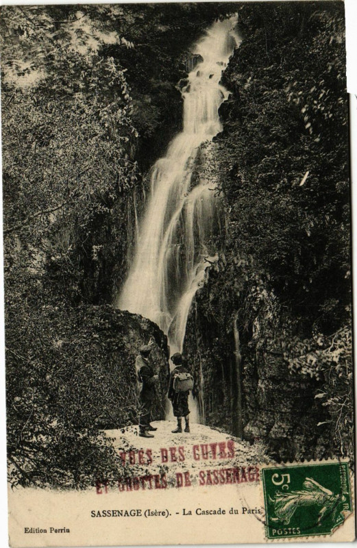 Carte postale ancienne Sassenage - La Cascade du Paris à Sassenage