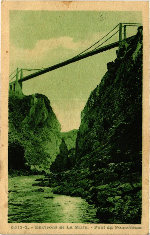 Carte postale ancienne Env. de La Mure - Pont du Ponsonnas à Ponsonnas