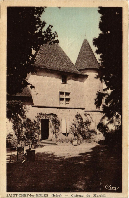 Carte postale ancienne Saint-Chef-les-Moles - Chateau du Marchil à Saint-Chef