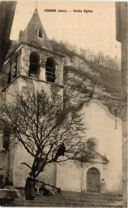 Carte postale ancienne Cognin - Vieille Eglise