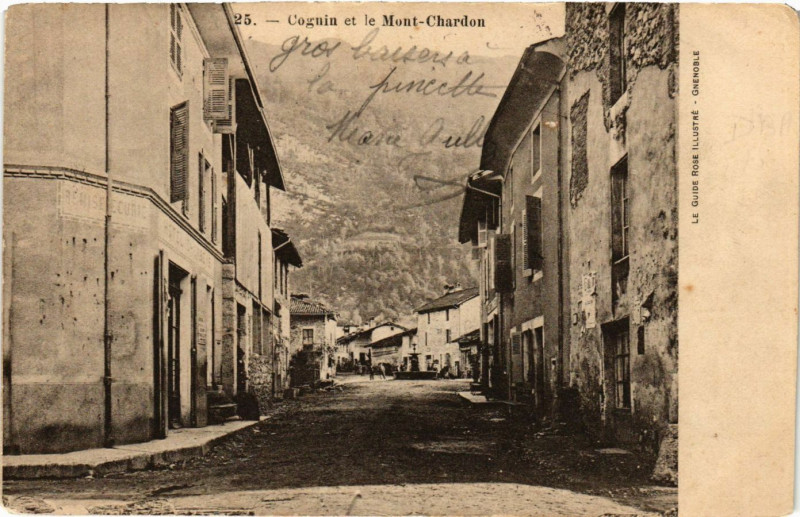 Carte postale ancienne Cognin et le Mont-Chardon