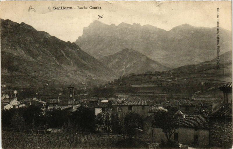 Carte postale ancienne Saillans - Roche Courbe à Roche