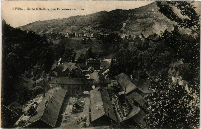 Carte postale ancienne Rives - Usine Metallurgique-Experton-Revoilier à Rives