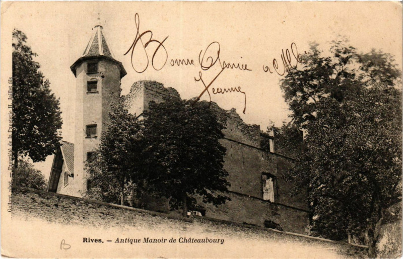 Carte postale ancienne Rives - Antique Manoir de Chateaubourg à Rives