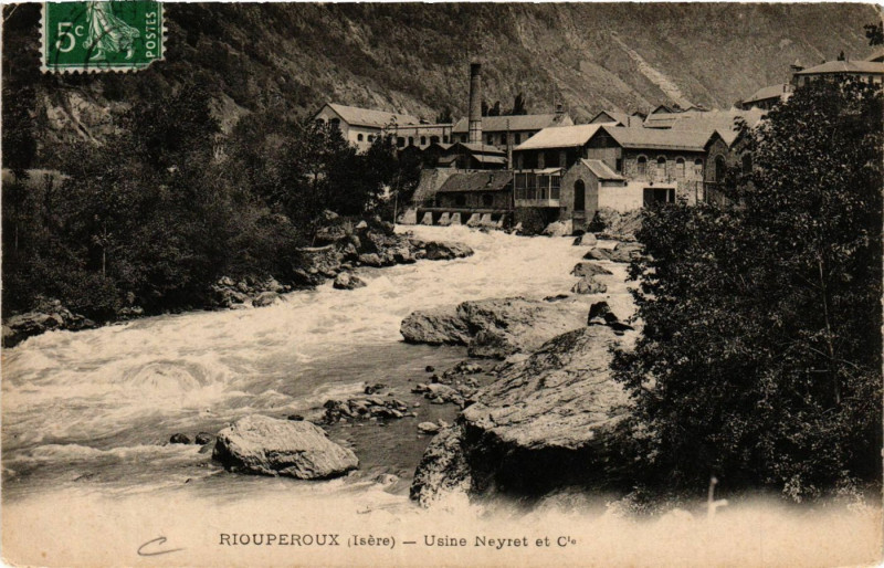 Carte postale ancienne Riouperoux - Usine Nayret et Cle