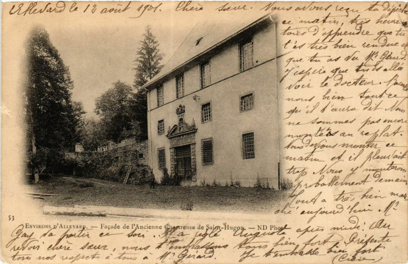 Carte postale ancienne Env. d'Allevard - Facade de l'Ancienne Chartreuse de Saint-.. à Allevard