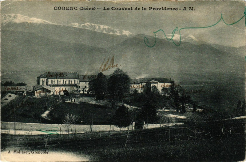 Carte postale ancienne Corenc - Le Couvent de la Providence à Corenc