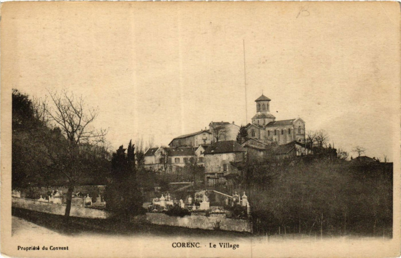 Carte postale ancienne Corenc - Le Village à Corenc