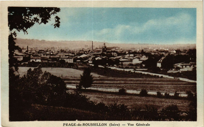 Carte postale ancienne Peage-de-Roussillon - Vue générale à Roussillon