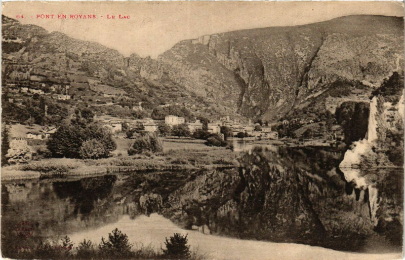 Carte postale ancienne Pont-en-Royans - Le Lac à Pont-en-Royans