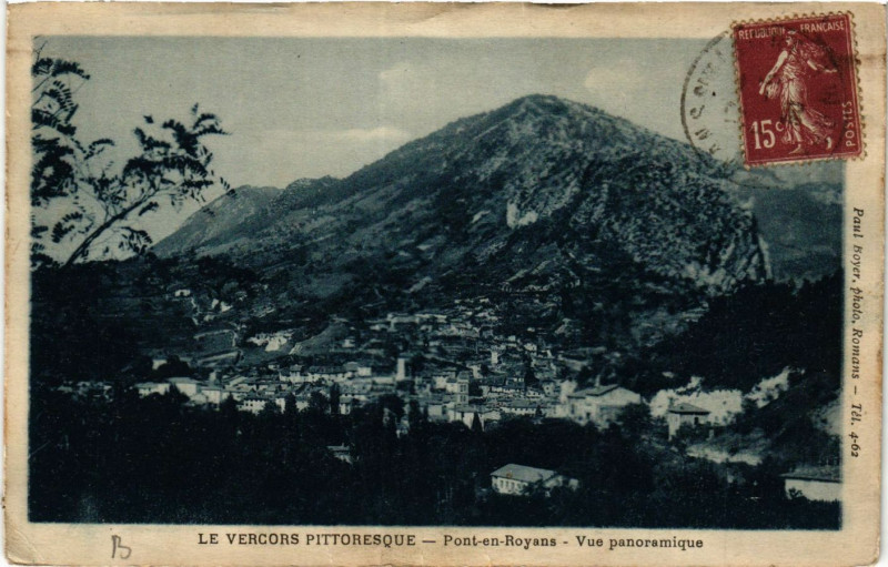 Carte postale ancienne Le Vercors Pittoresque - Pont-en-Royans - Vue panoramique à Pont-en-Royans