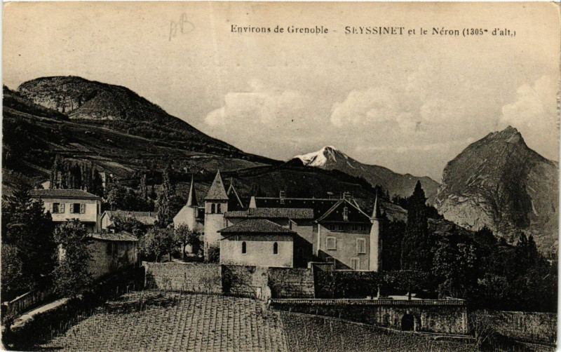 Carte postale ancienne Env. de Grenoble - Seyssinet et le Neron (1305 d'alt) à Grenoble