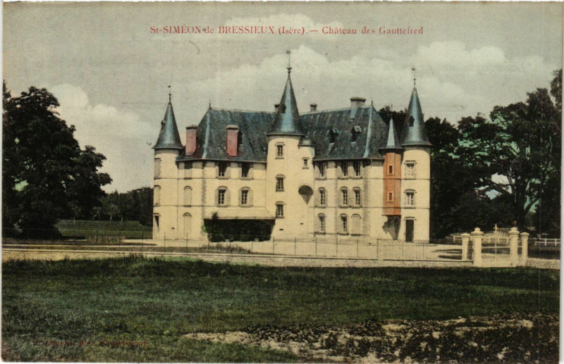 Carte postale ancienne St-Simeon-de-Bressieux - Chateau des Gautteried à Bressieux