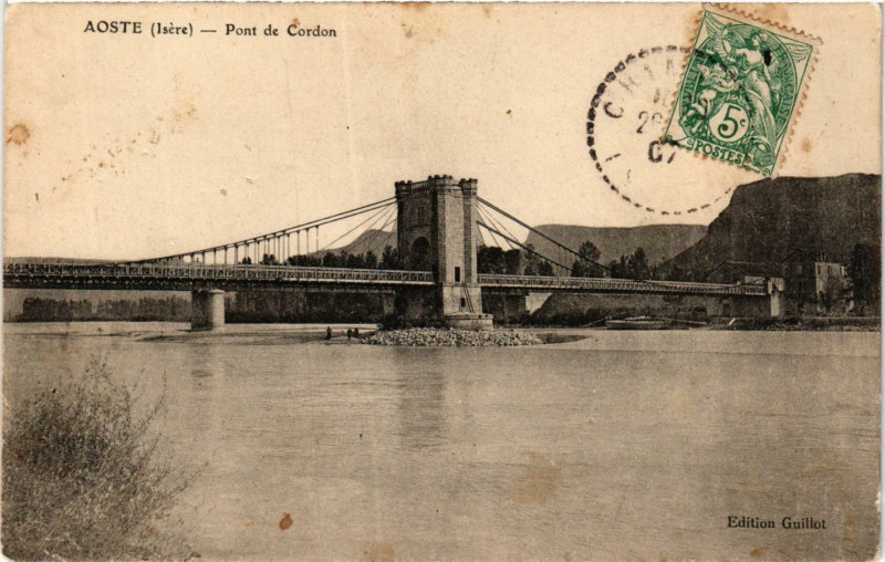 Carte postale ancienne Aoste - Pont-de-Cordon à Aoste
