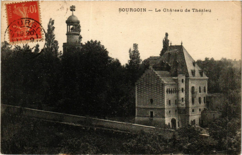 Carte postale ancienne Bourgoin - Le Chateau de Thezieu