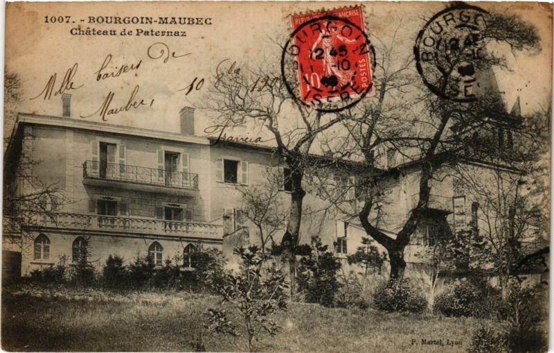 Carte postale ancienne Château de Paternaz à Maubec