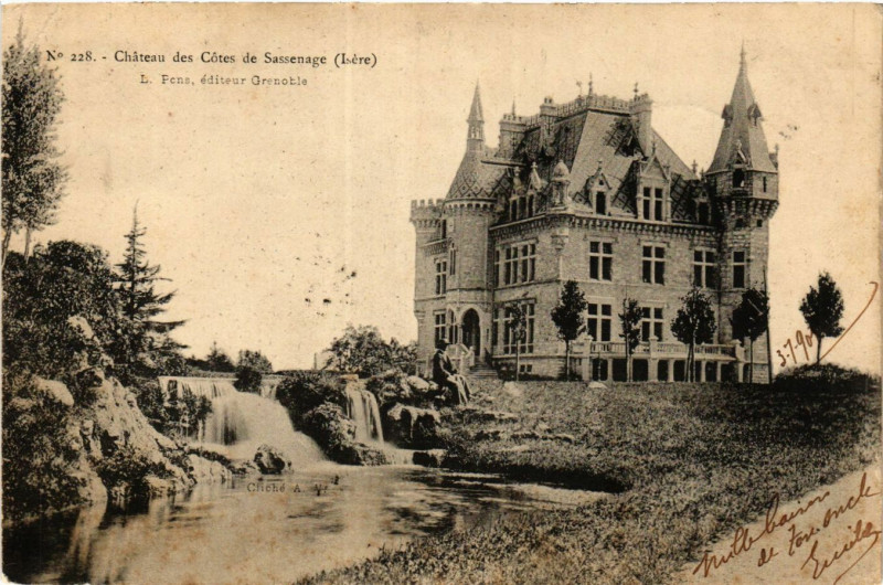 Carte postale ancienne Chateau des Cotes de Sassenage - à Sassenage