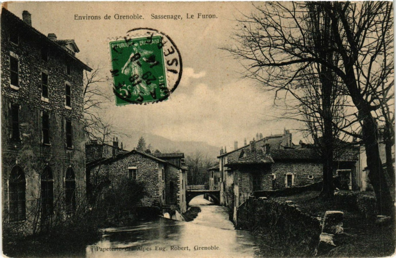 Carte postale ancienne Env. de Grenoble - Sassenage Le Furon à Grenoble