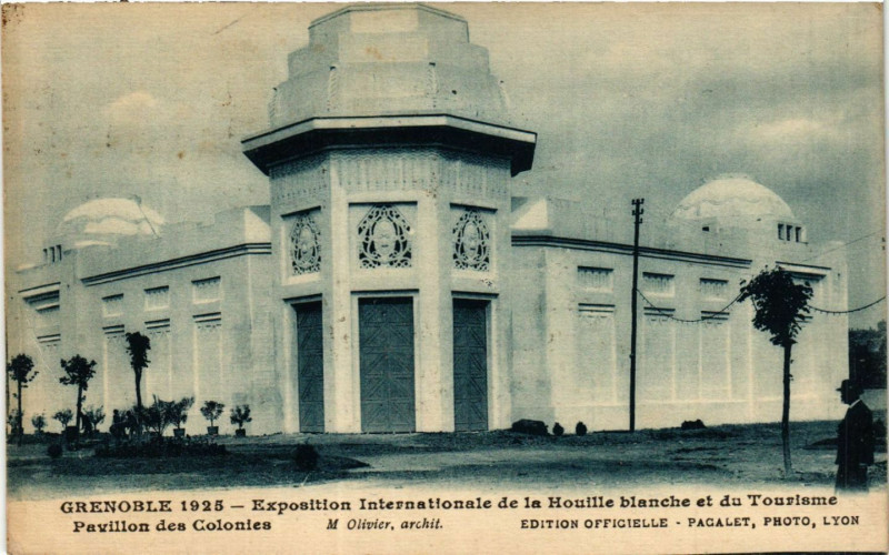 Carte postale ancienne Grenoble-19125 - Exposition Pavillon des Colonies à Grenoble