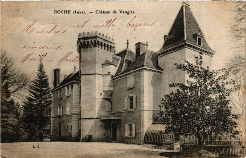 Carte postale ancienne Roche - Chateau de Vauglas à Roche