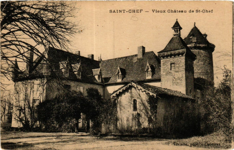 Carte postale ancienne Saint-Chef - Vieux Chateau de Saint-Chef à Saint-Chef