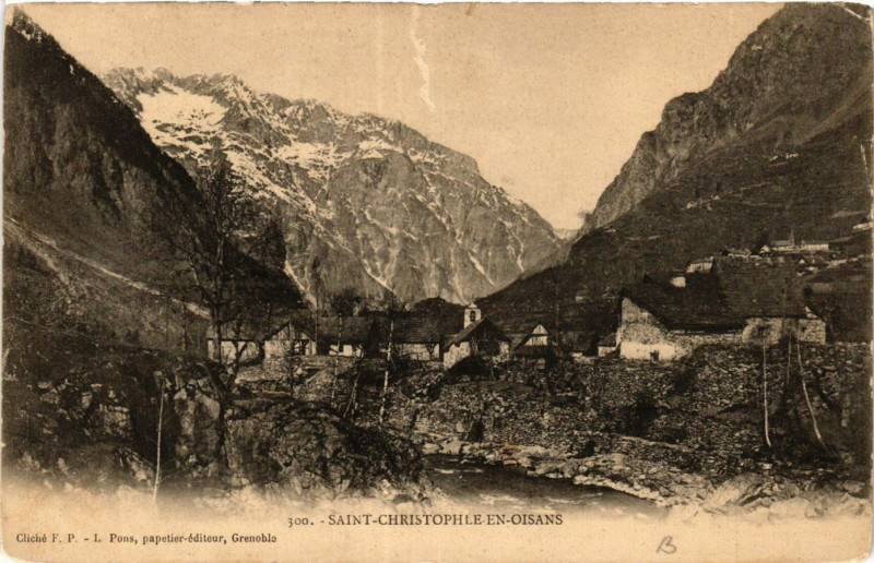 Carte postale ancienne Saint-Christophe-en-Oisans à Saint-Christophe-en-Oisans