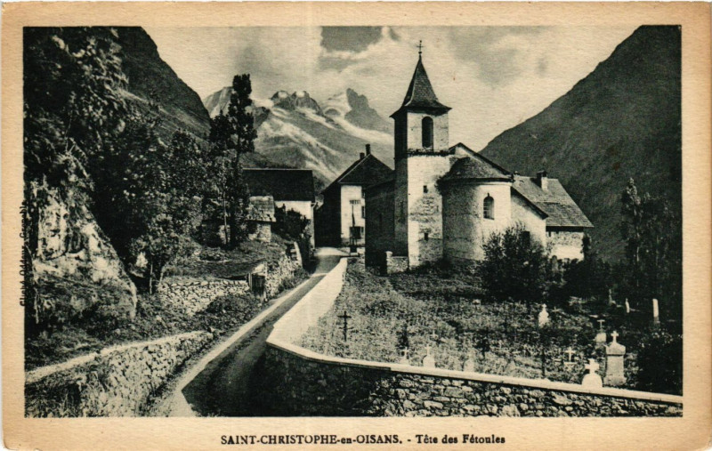 Carte postale ancienne Saint-Christophe-en-Oisans - Tete des Fepules à Saint-Christophe-en-Oisans