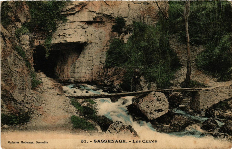 Carte postale ancienne Sassenage - Les Cuves à Sassenage
