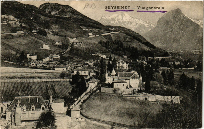 Carte postale ancienne Seyssinet - Vue générale