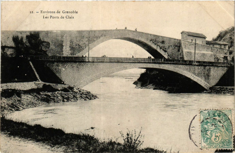 Carte postale ancienne Les Ponts de Claix au Pont-de-Claix
