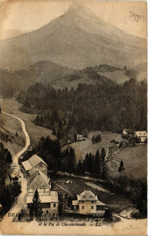 Carte postale ancienne De Grenoble - St-Pierre-de-Chartreuse - La Route Merappe à Grenoble