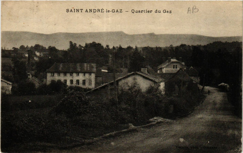 Carte postale ancienne Saint-Andre-le-Gaz - Quartier du Gaz à Saint-André-le-Gaz