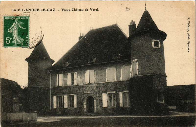 Carte postale ancienne Saint-Andre-le-Gaz - Vieux Chateau de Verel à Saint-André-le-Gaz
