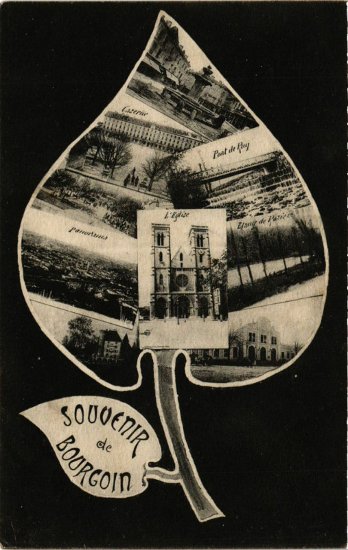 Carte postale ancienne Souvenir de Bourgoin
